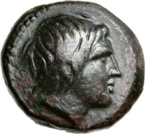 Achilles on a coin from 4thC BC