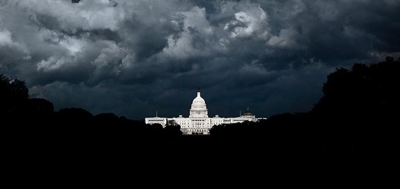 US Capitol under storm (2)